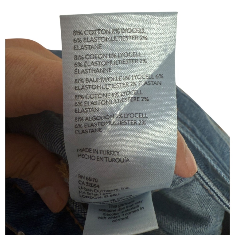 Pilcro Wide-Leg Flare Jeans in Blue - Picture 8 of 9